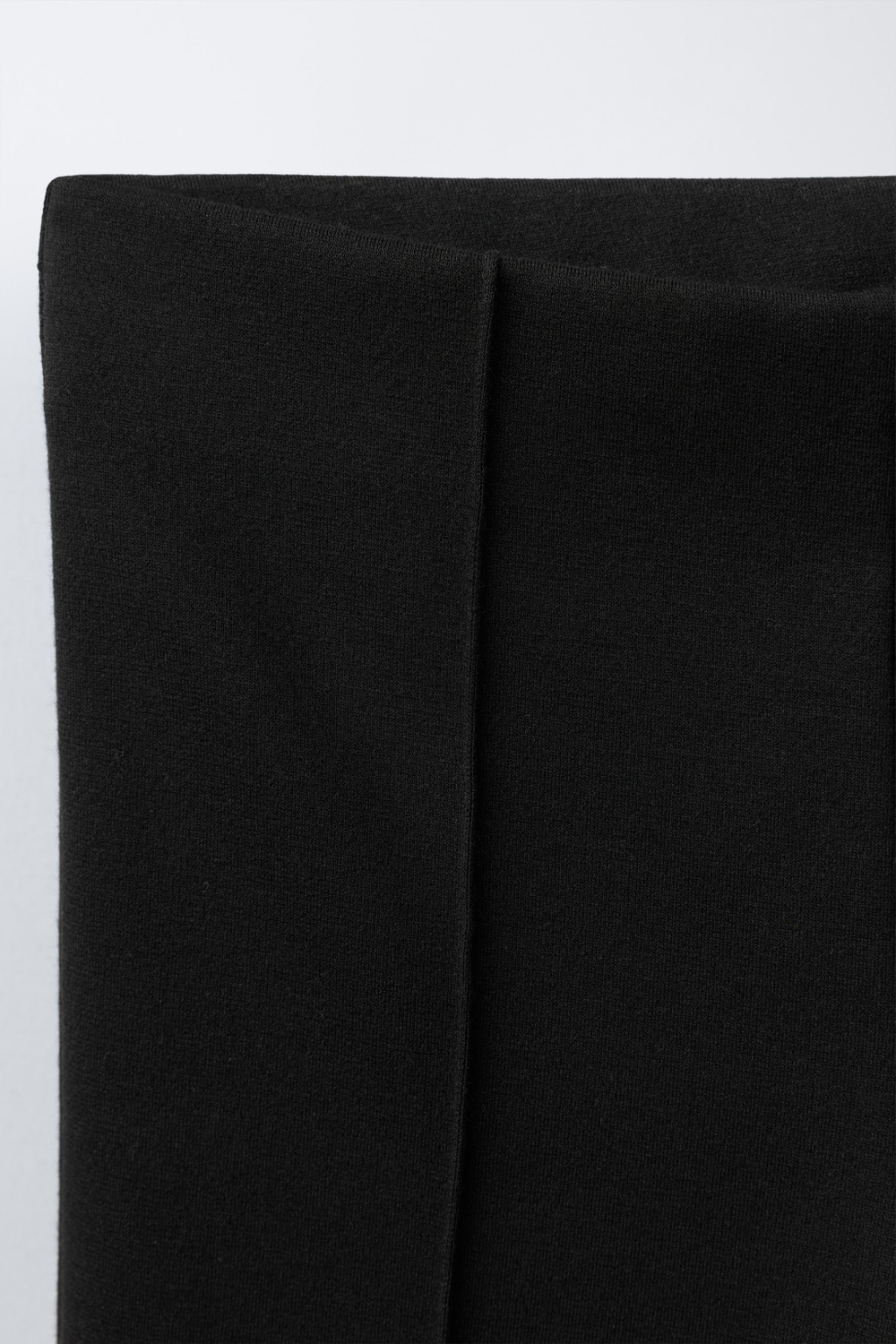 ZARA ЛЕГИНСЫ FLARE ИЗ ТРИКОТАЖА РОМА, ЧЕРНЫЙ