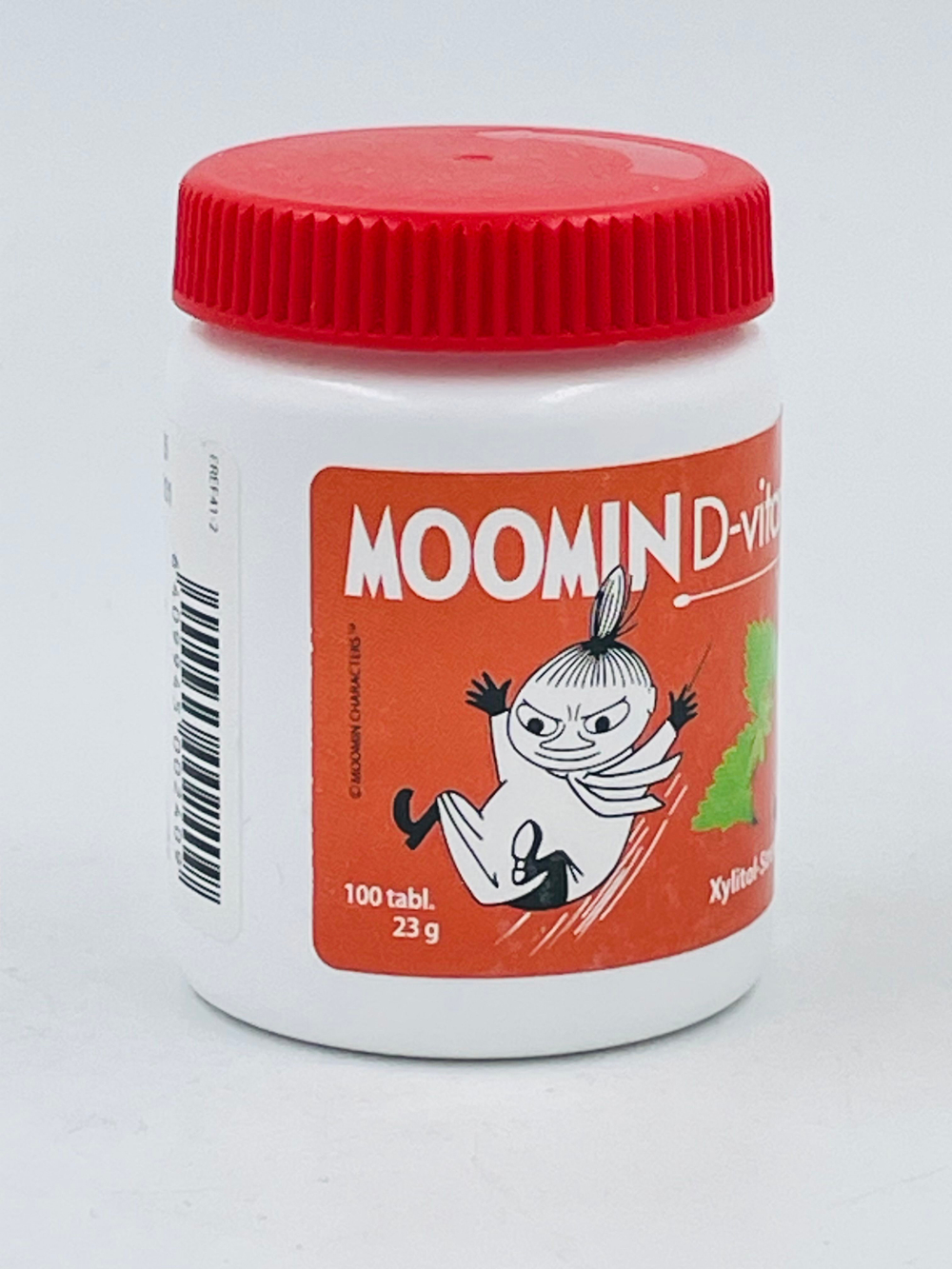 Витамин D3 MOOMIN для детей со вкусом клубники с ксилитом 10 мкг 100 таблеток 23 г (из Финляндии)