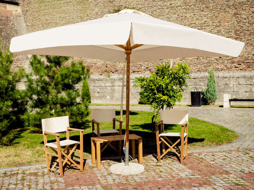 Зонт профессиональный 3.5х3.5 м Scolaro Palladio Standard, натуральный, слоновая кость