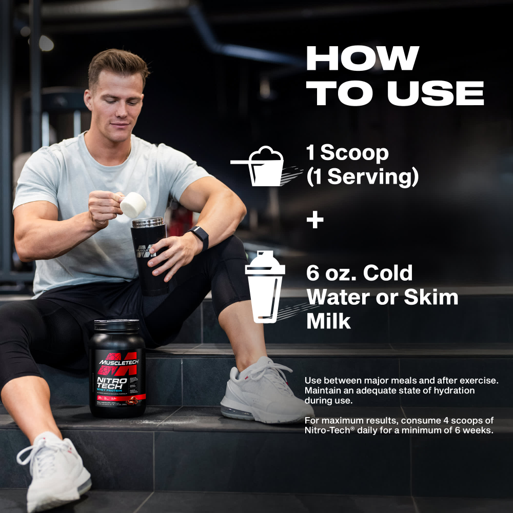 MuscleTech, Nitro-Tech ™ Whey Protein, ванильный крем, 1,81 кг (4 фунта)