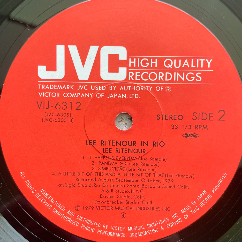 Lee Ritenour - Lee Ritenour In Rio (Япония 1979г.)