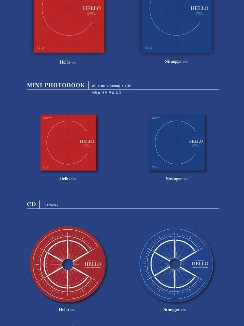 Альбом CIX - Hello, Stranger Hello Chapter 1. 1st EP Album 2 Version SET