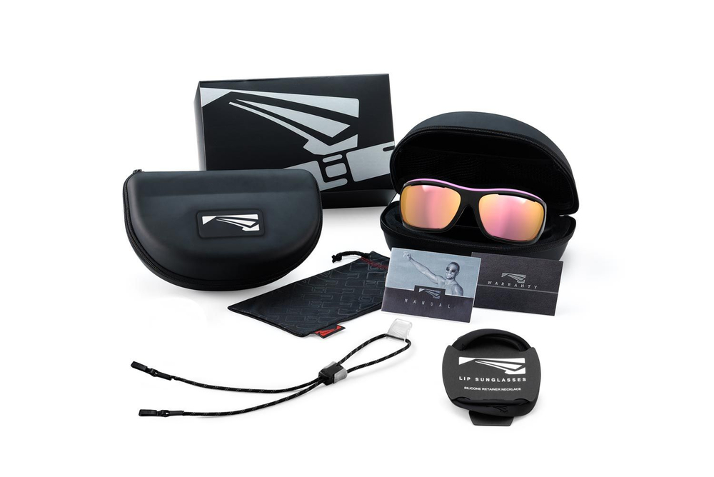 Спортивные очки LiP Tide / Stone White - Black / PC Photochromic / ecLiPse Series ML Red Brown