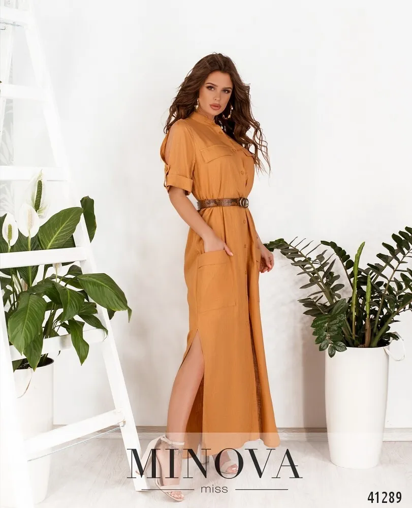 Платье 2018Н-горчица Minova
