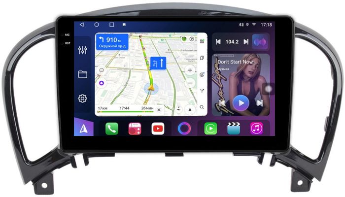 Магнитола для Nissan Juke 1 2014-2019 (поддержка 360) - FarCar S400-TS18 монитор 9.5" QLED на Android 14, CarPlay, 4G SIM-слот
