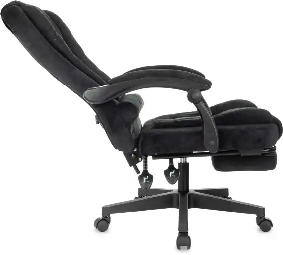 Кресло руководителя Бюрократ CH-Boss черный Light-20 крестов. пластик подст.для ног