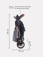Коляска детская MOWBaby "RIDE" RA088 Gold Grey