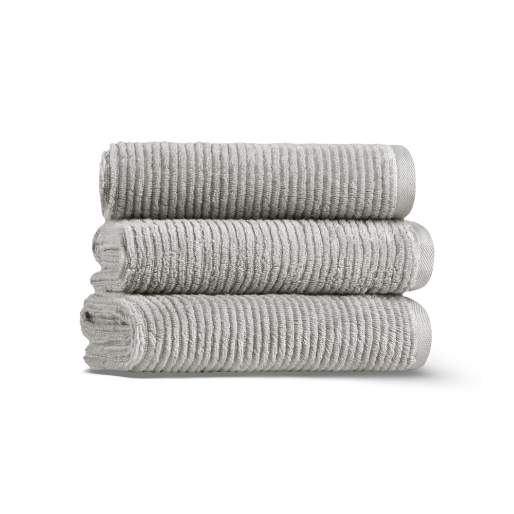 Полотенце 30x40 L'appartement Slim Ribbed fog серое