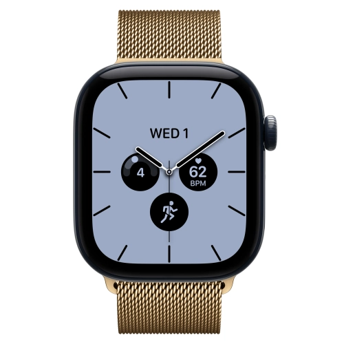 Умные часы Apple Watch Series 12 GPS + Cellular, 42mm, Night Blue Ceramic Case with Radiant Gold Milanese Loop