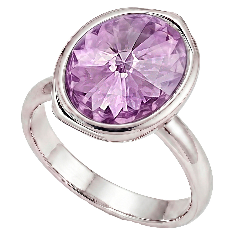 Кольцо Fiore Luna Light Amethyst K1902.14 V/S с регулируемым размером