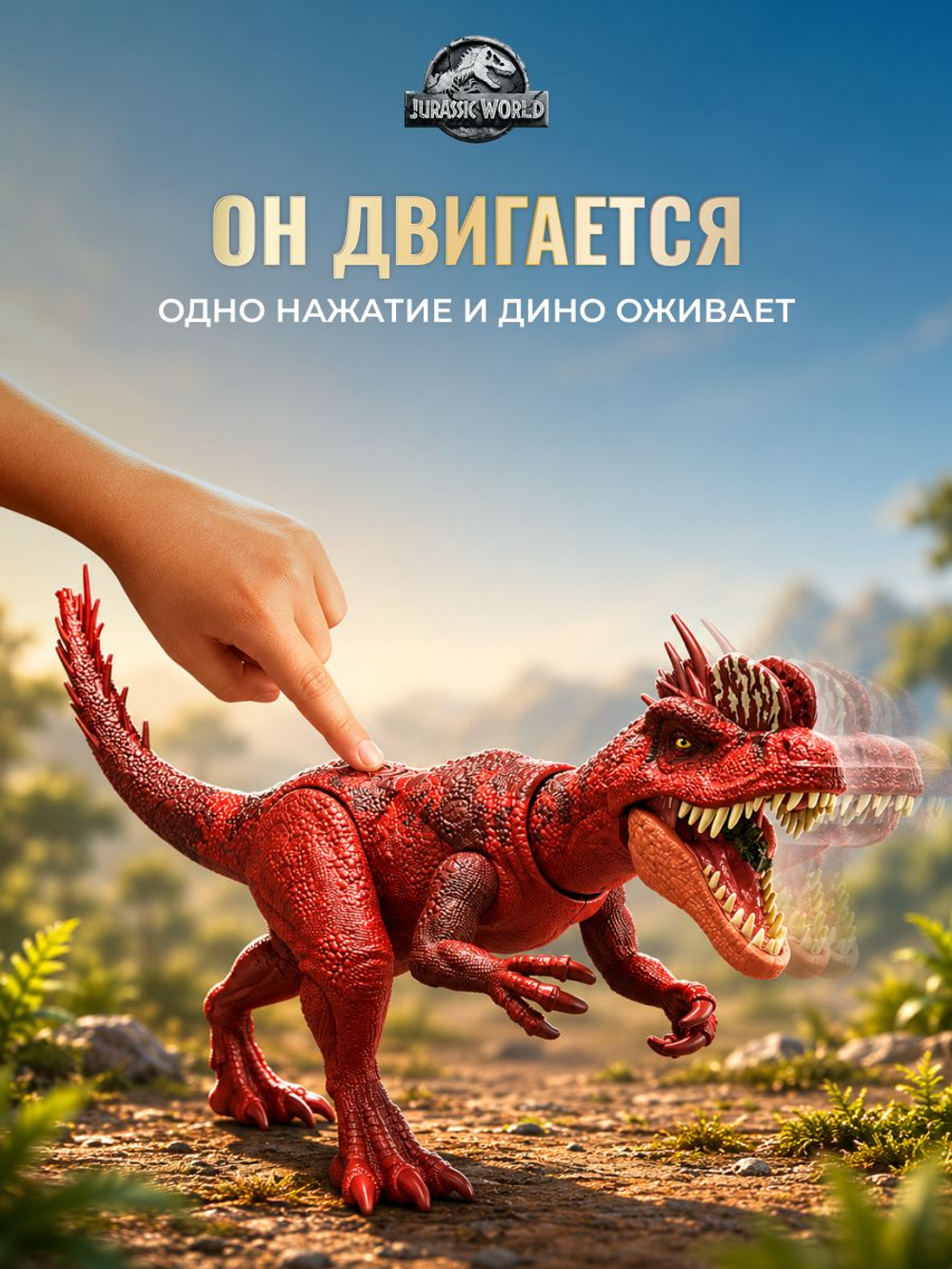 Интерактивная игрушка Jurassic World Дилофозавр