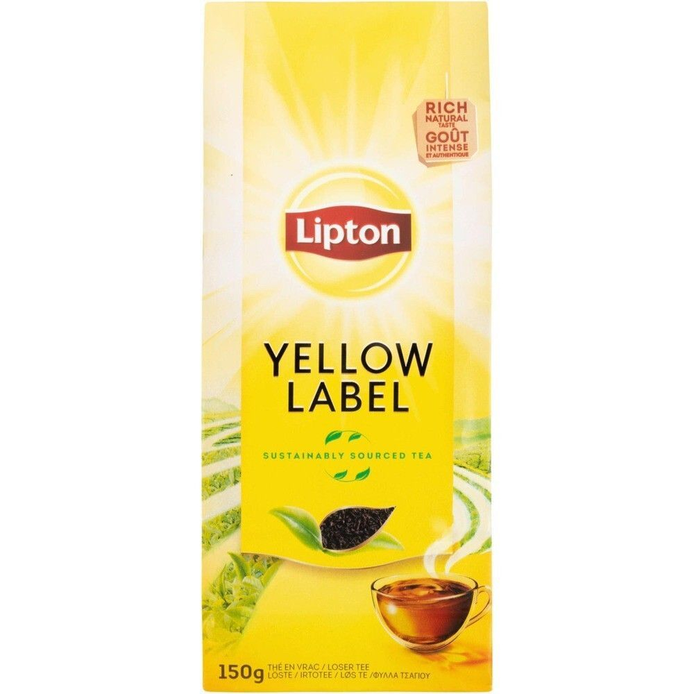 Чай черный рассыпной Lipton Yellow Label 150 г (Из Финляндии)