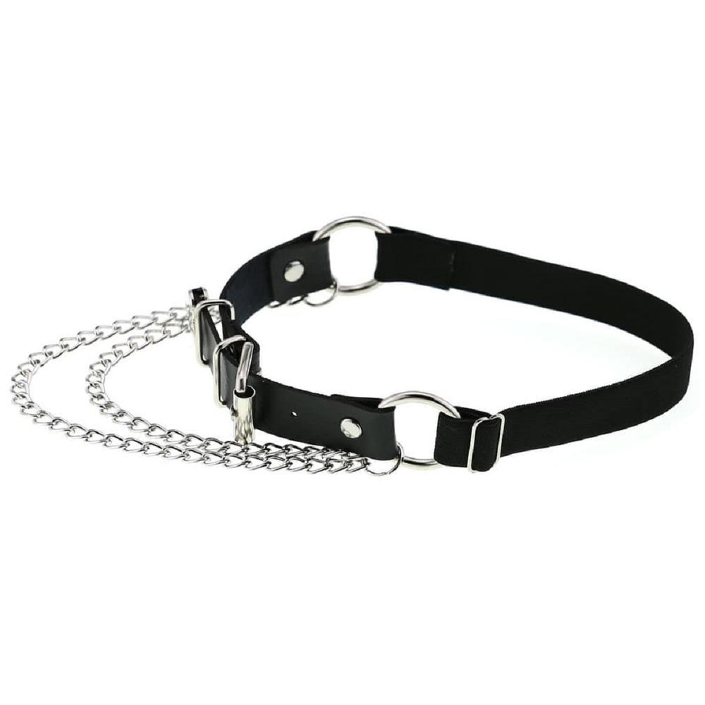 Подвязка на ногу Anklet necklace с цепью регулируемая черная