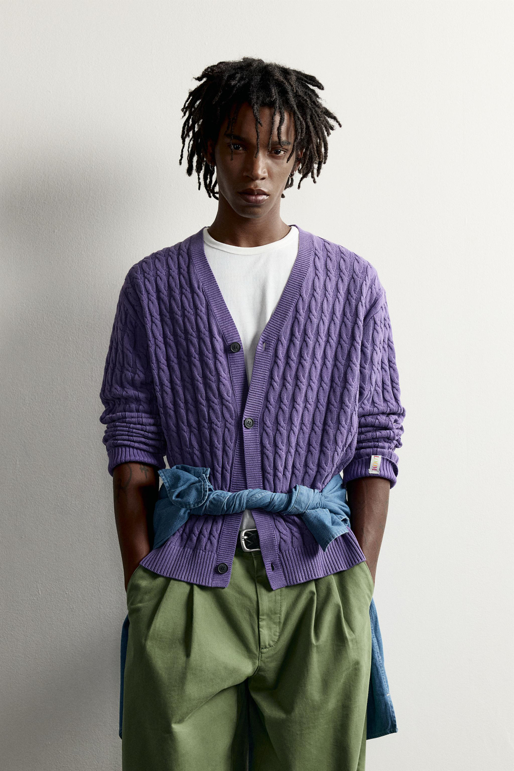 КАРДИГАН С КОСАМИ FRUIT OF THE LOOM™ — ZARA
