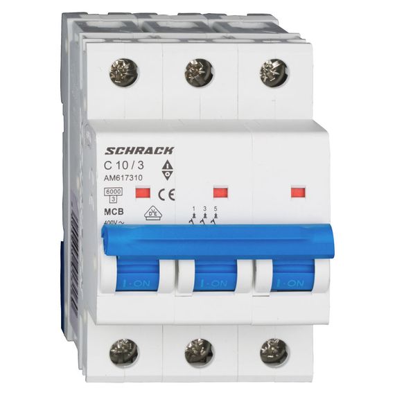 Автоматический выключатель Schrack Technik 3P C 10A 6kA Amparo AM617310--