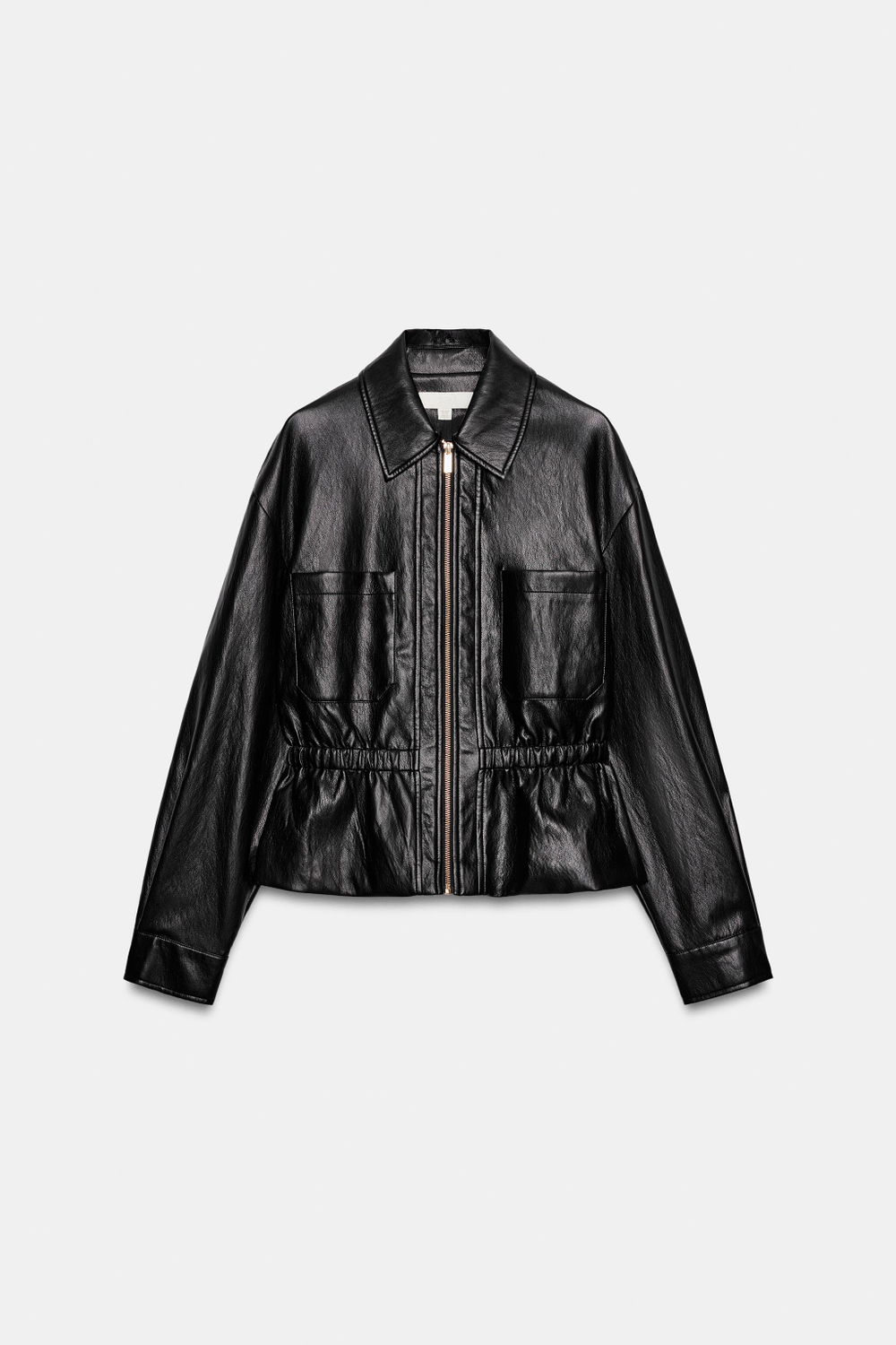 КУРТКА ИЗ ИСКУССТВЕННОЙ КОЖИ, ЭЛАСТИЧНАЯ ТАЛИЯ — ZARA