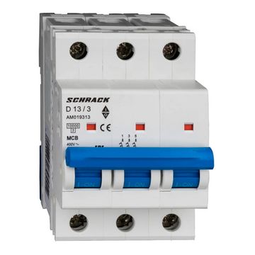 Автоматический выключатель Schrack Technik 3P D 13A 10kA Amparo AM019313--