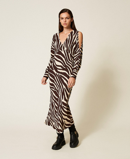 TWINSET Платье из вискозы с открытыми плечами