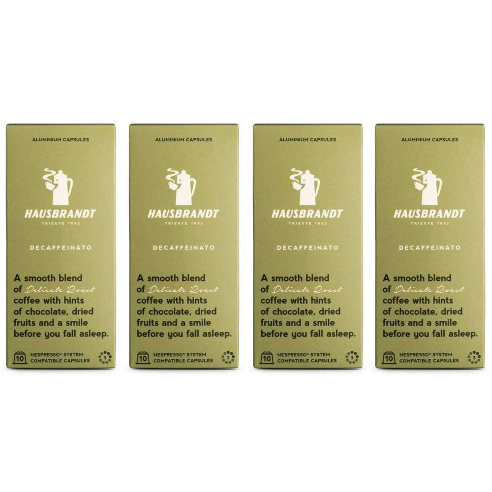 Кофе в капсулах Hausbrandt Decaffeinato, 4 упаковки по 10 шт