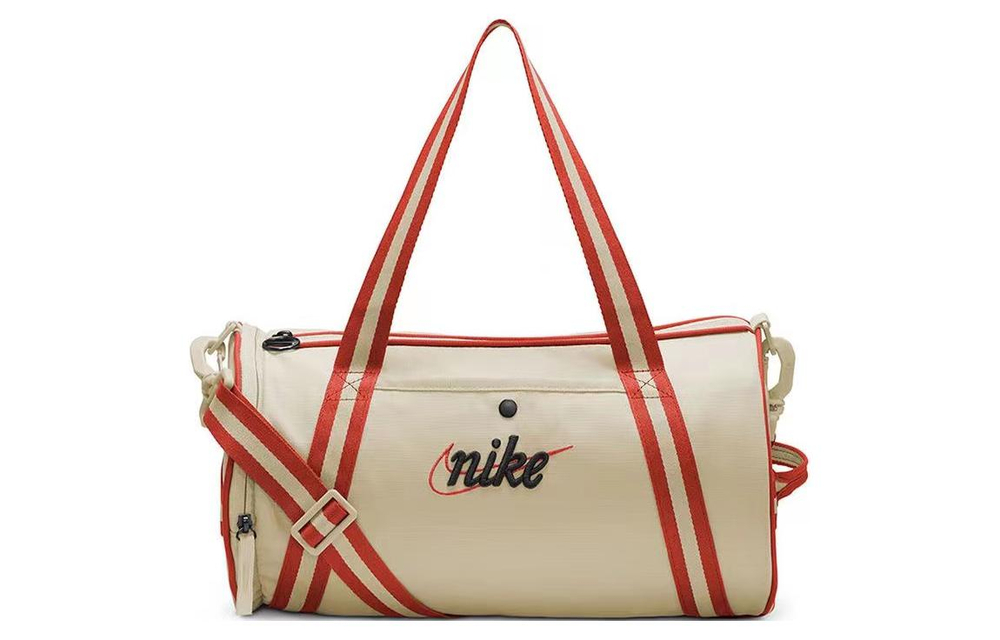 Nike Zip Closure Fabric Shoulder Bag, Crossbody Bag, Handbag, Gym Bag Unisex Ecru