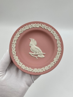 Тарелка декоративная Wedgwood «Попугай Какаду» розовая
