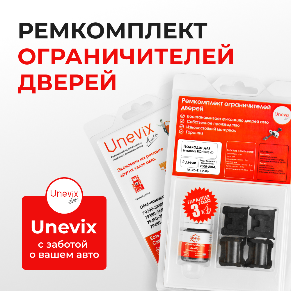 Ремкомплект ограничителей дверей Hyundai ROHENS  (I) BH; BK; DK (2 двери, тип 11) 2008-2014