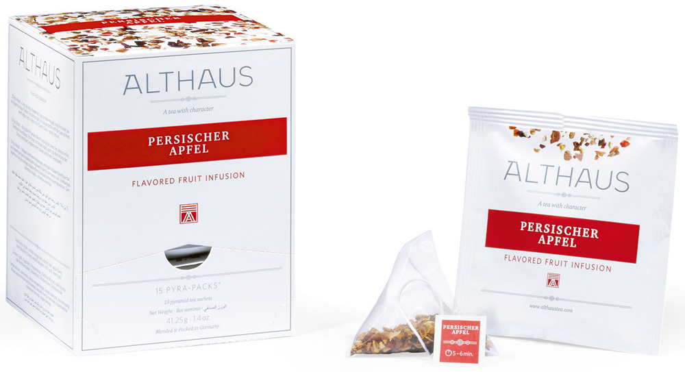 Чайный напиток фруктовый Althaus Persischer Apfel Pyra Pack в пирамидках, 15 шт