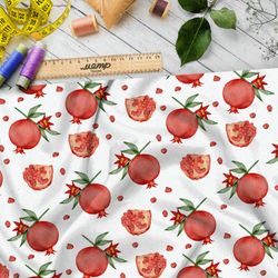 Ткань мембрана мелкие акварельные гранаты
