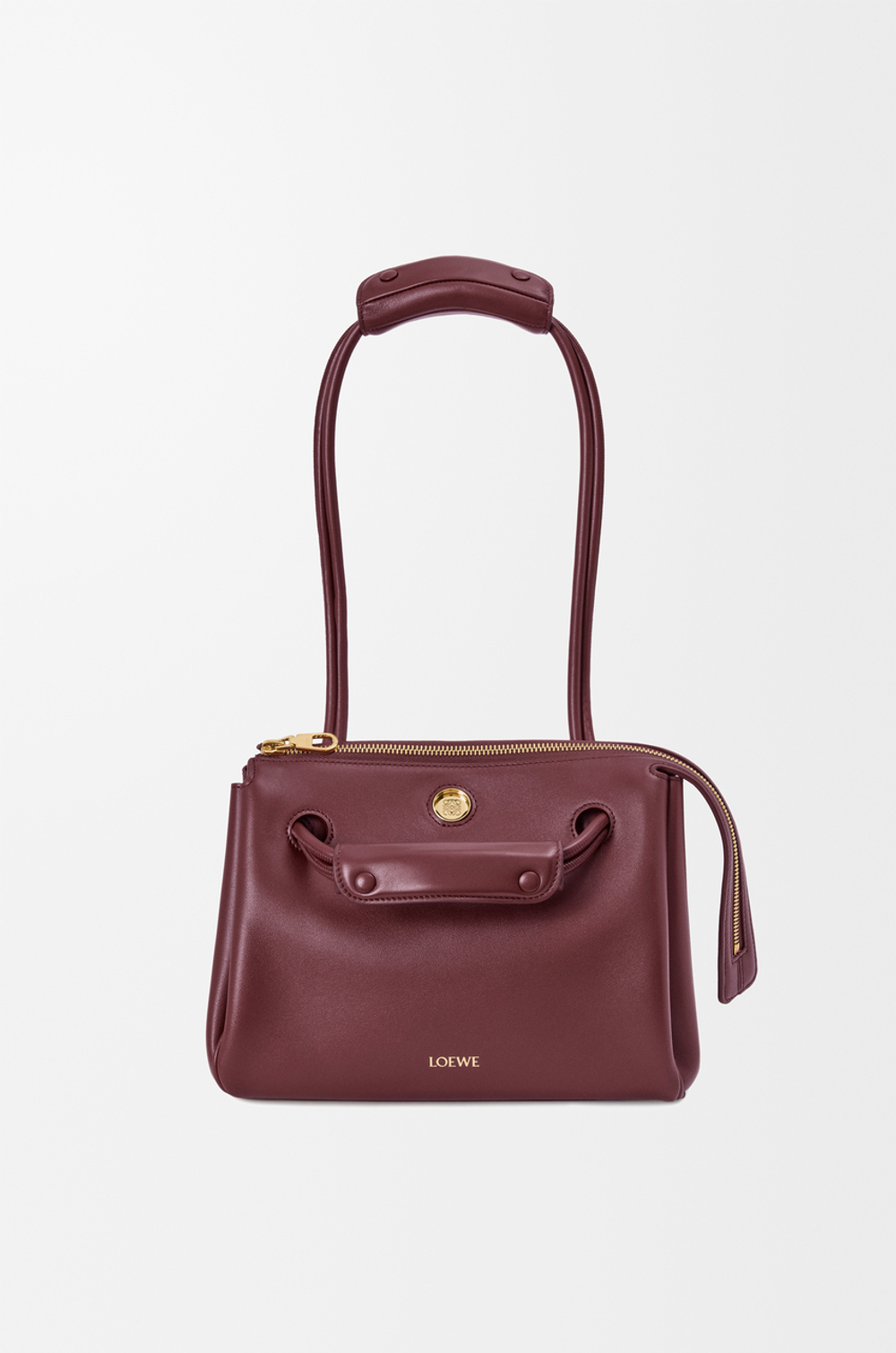 Loewe Маленькая сумка Madrid из мягкой телячьей кожи, бургунди