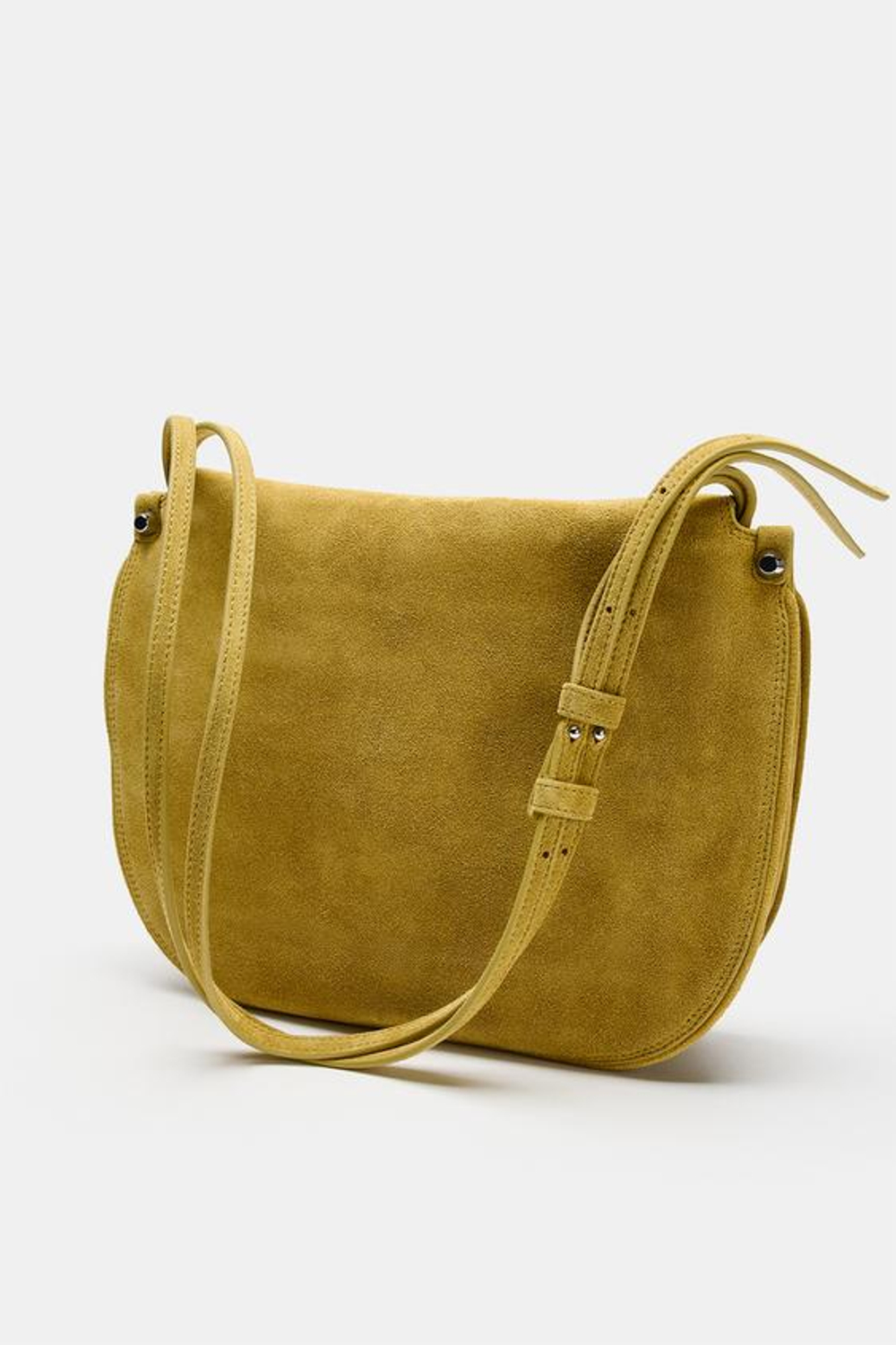ZARA КОЖАНАЯ СУМКА ЧЕРЕЗ ПЛЕЧО С КЛАПАНОМ, ЛАЙМОВЫЙ ЗЕЛЕНЫЙ