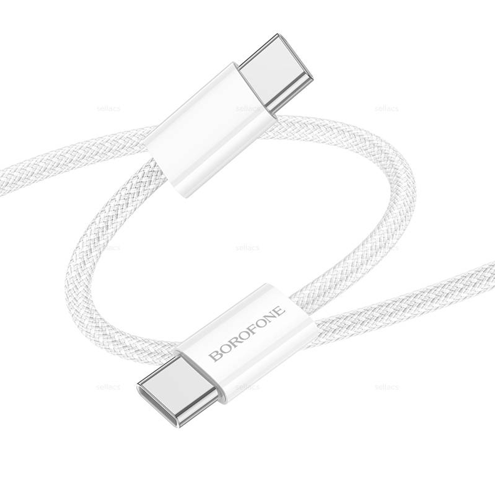Кабель Type-C на Type-C 60W Borofone BX103 (white)