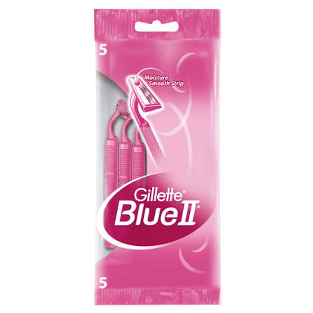 Станок д/бритья GILLETTE BLUE II ЖЕНСКИЙ ОДНОРАЗ 5шт