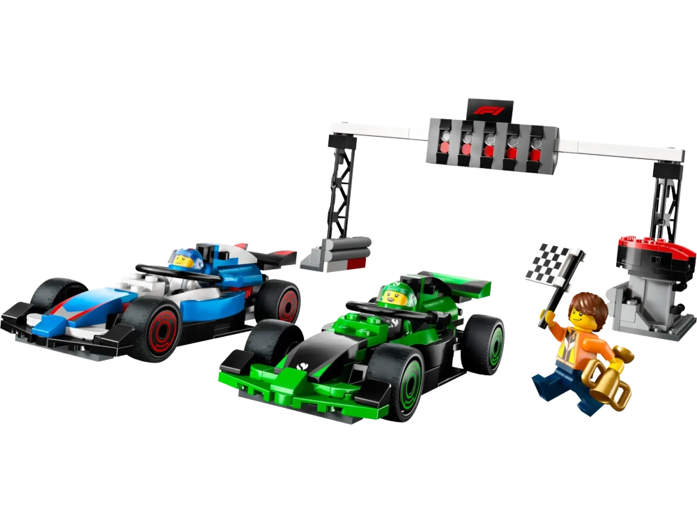 Конструктор LEGO City 60474 Сетка F1 с гоночными автомобилями CARB и Sauber