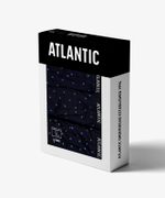 Мужские трусы шорты Atlantic, набор из 3 шт., хлопок, темно-синие, 3MH-192