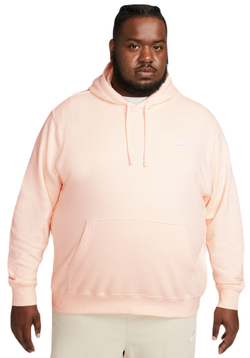 Куртка теннисная Nike Sportswear Club Fleece Pullover Hoodie - guava ice/guava ice/white