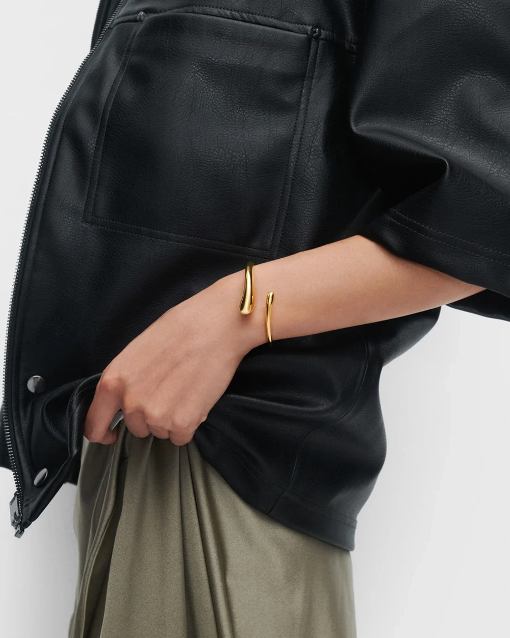 Браслет Orbit Bangle серебро 925 пробы покрытое золотом