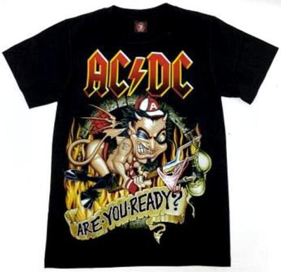 Футболка хлопок шелкография. TDM1015 AC/DC are you ready M