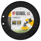 Леска для триммера двухкомпонентная квадрат, 2,0мм х 251м, на DIN катушке EXTRA CORD Denzel — фото 3
