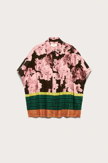 ZARA РУБАШКА-ТУНИКА С КОНТРАСТНЫМ ПРИНТОМ — LIMITED EDITION, С ПРИНТОМ