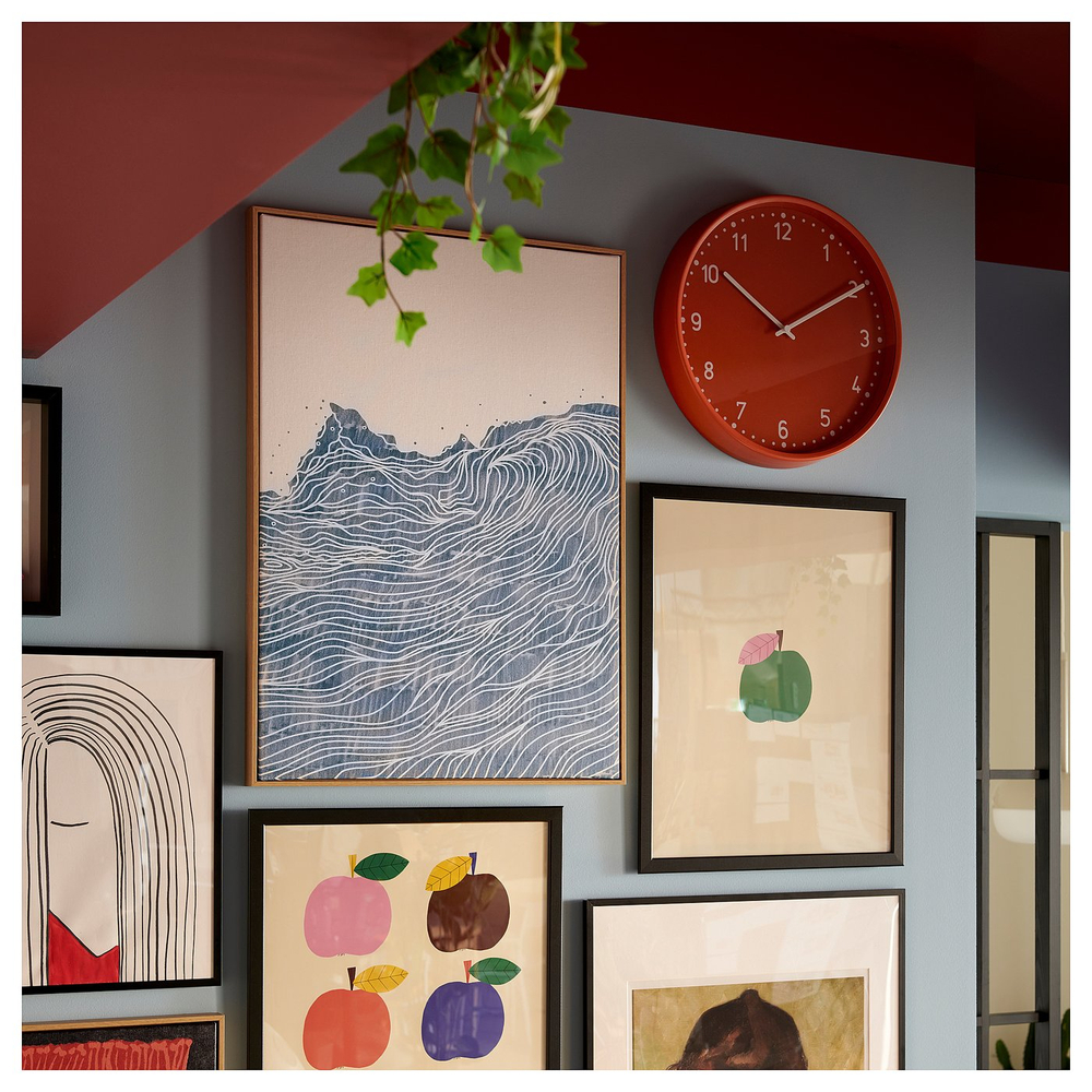 IKEA BONDIS  (ИКЕА БОНДИС)  -  Часы настенные - оранжевые 38 см