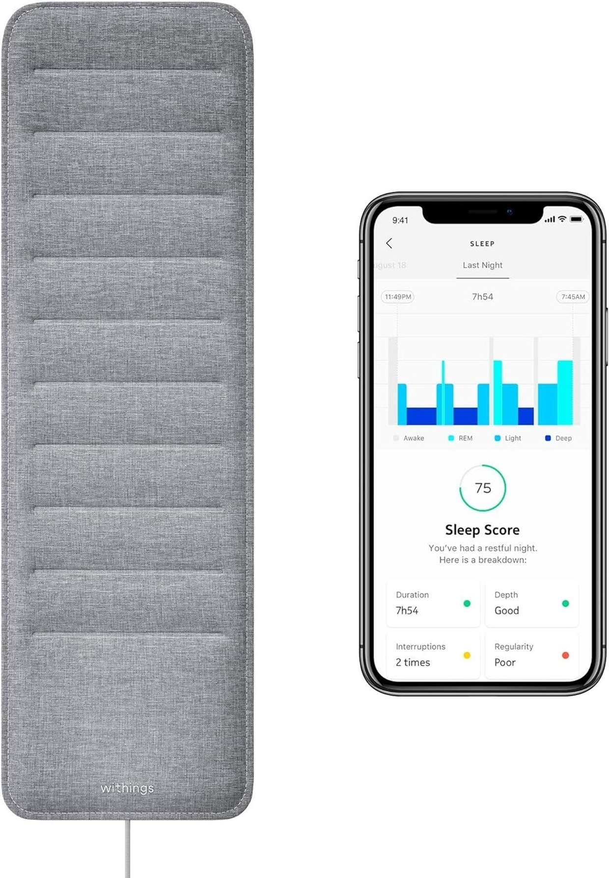 Withings Sleep Tracking Mat — твой «сонный детектив» под матрасом