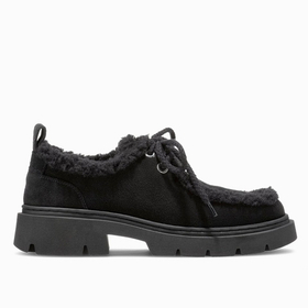 Замшевые полуботинки INUIKII Mocabee curly black на меху