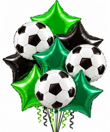 Букет шаров "Звезде футбола" зеленые