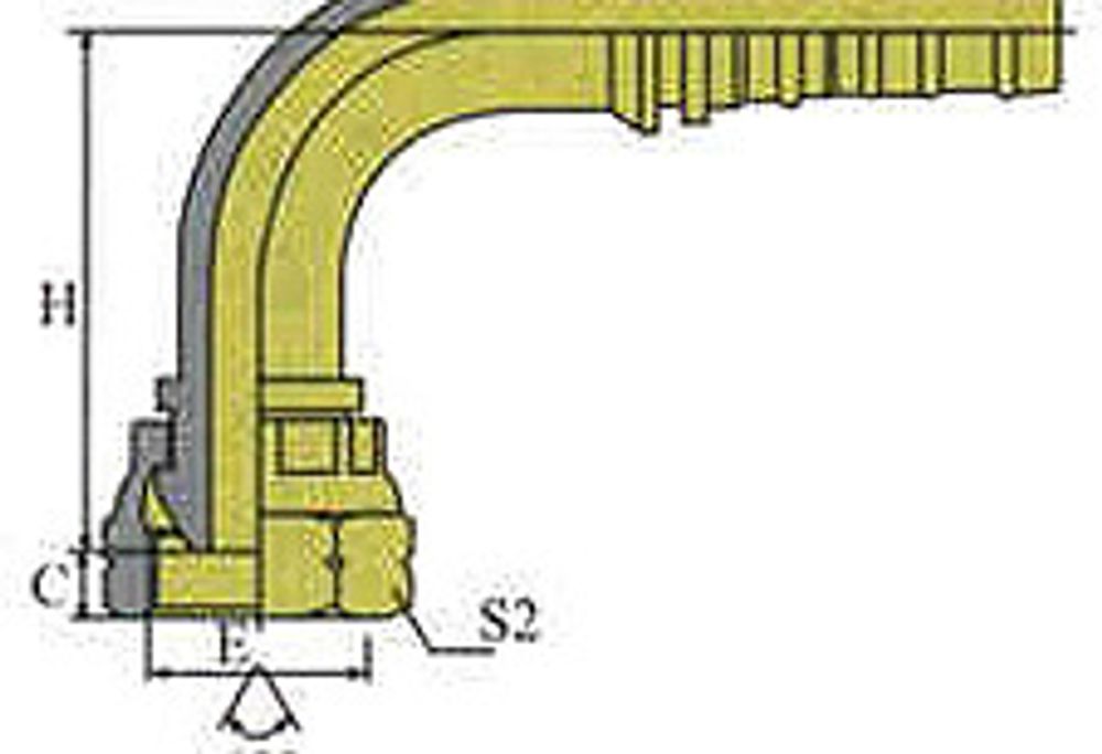 Фитинг DN 32 BSP (Г) 1.1/4 (90) Interlock POWERMASTER