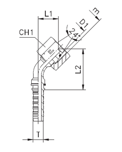 Фитинг DN 05 DKO-S (Г) 14x1.5 6 (45)