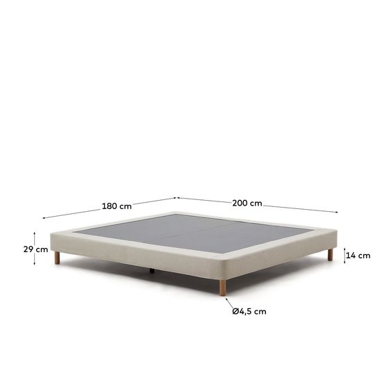 Основание кровати Ofelia La Forma со съемным чехлом бежевого цвета 180 x 200 см