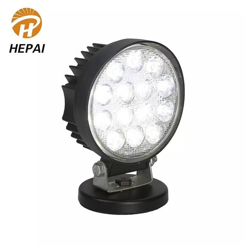 Светодиодный фонарь LED, круг, белый, 42Вт автомобильный 12в IP-68