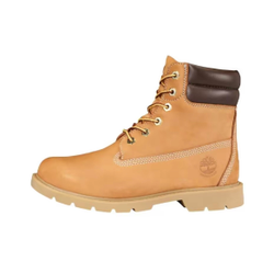alt="Timberland Linden Woods Wheat A161G231 женские бежевые ботинки вид сбоку на белом фоне"
