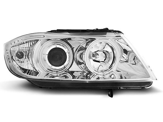 Передние фары Bmw 3 E90/E91 angel eyes ccfl chrome