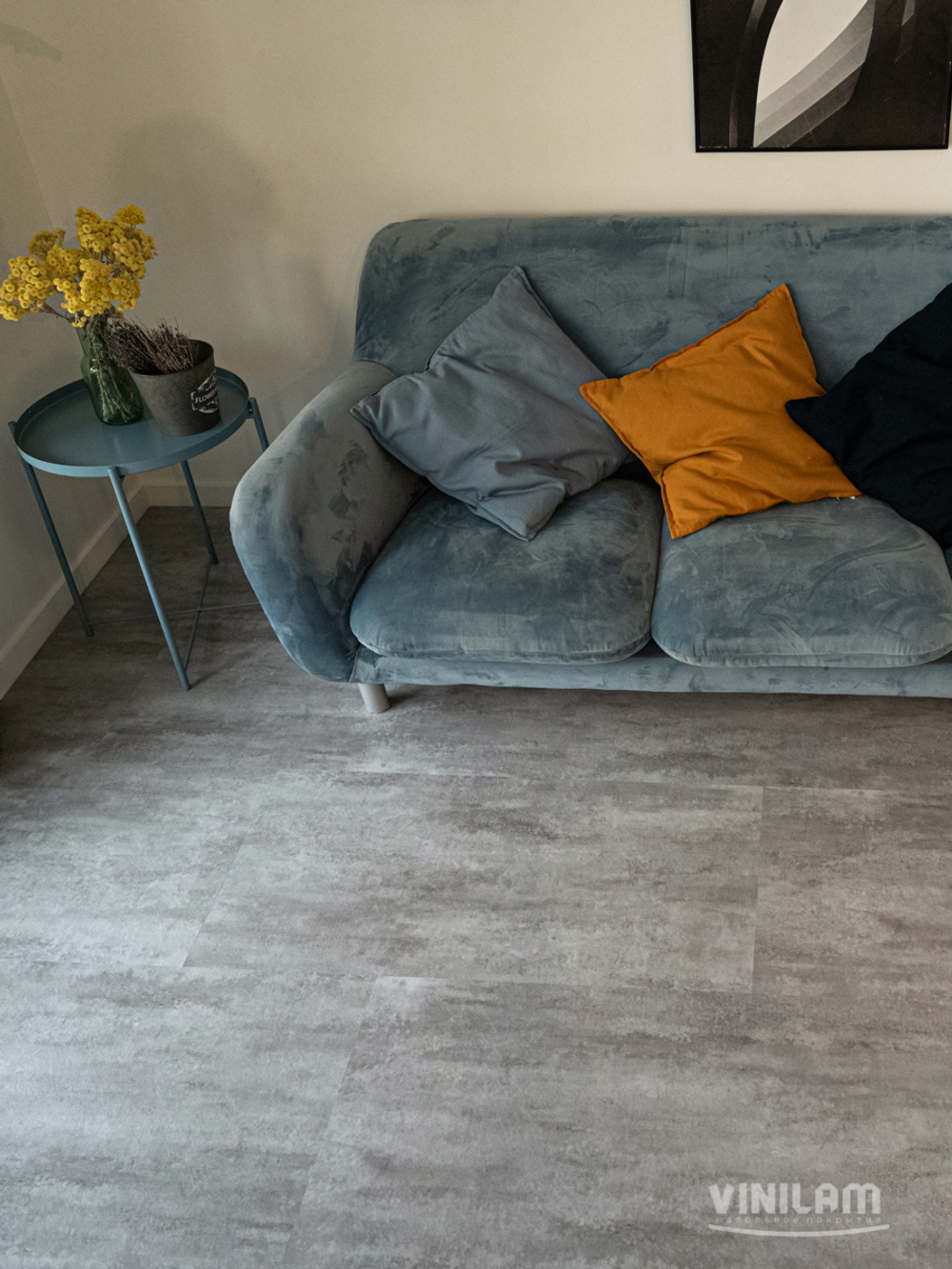 Виниловый ламинат Vinilam Ceramo 61614 Цемент светлый